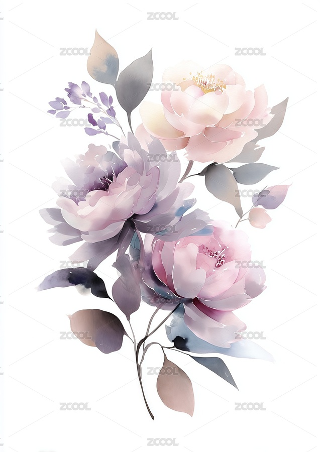 水彩花卉图案插画背景（主预览-10086100） - 未分类 - 站酷设计师站酷素材原创素材 - 站酷ZCOOL