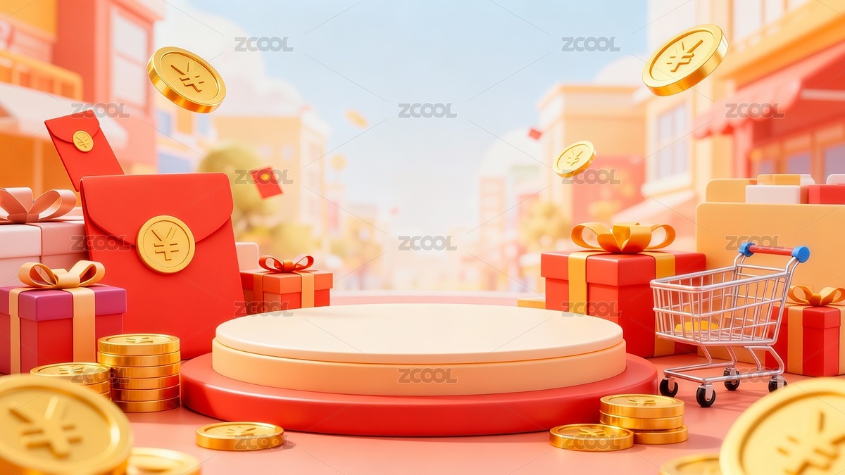 卡通风格电商展台插画（主预览-11471349） - 未分类 - 站酷设计师站酷素材原创素材 - 站酷ZCOOL