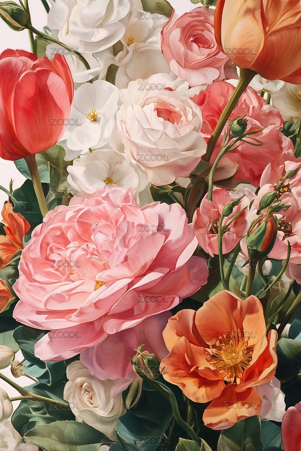 水彩花卉图案插画背景（主预览-10086042） - 未分类 - 站酷设计师站酷素材原创素材 - 站酷ZCOOL
