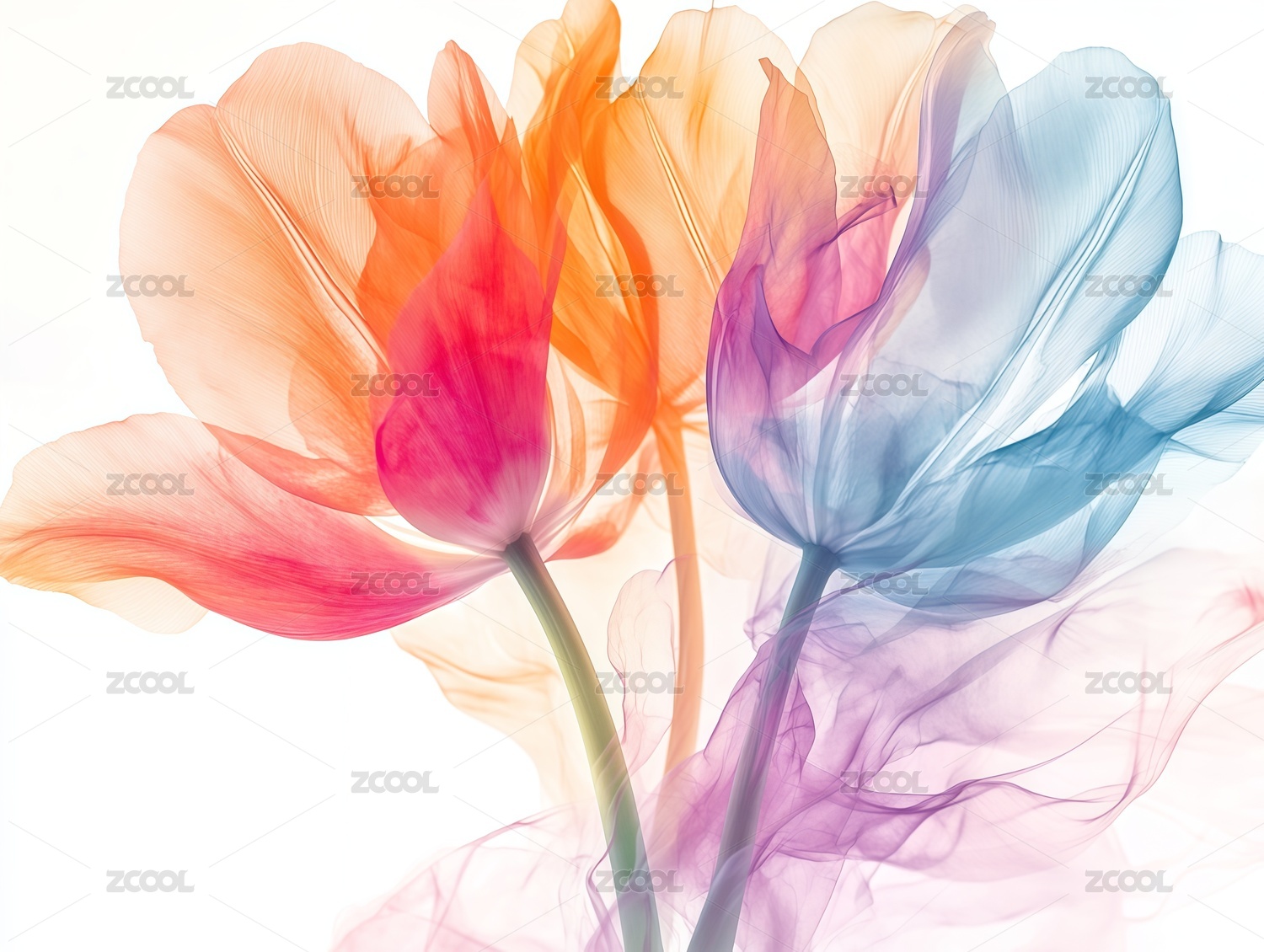 水彩花卉图案插画背景