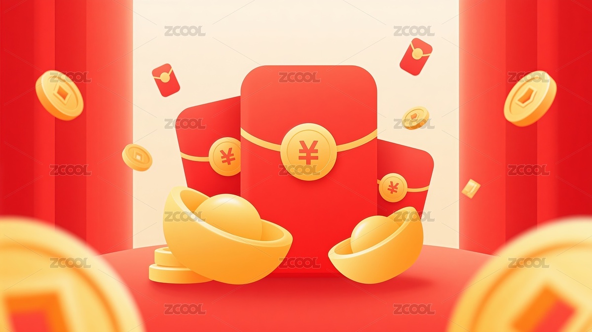 扁平风格喜庆红包金元宝金币插画（主预览-11470139） - 未分类 - 站酷设计师站酷素材原创素材 - 站酷ZCOOL