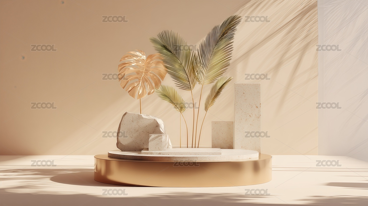 电商产品几何背景展台