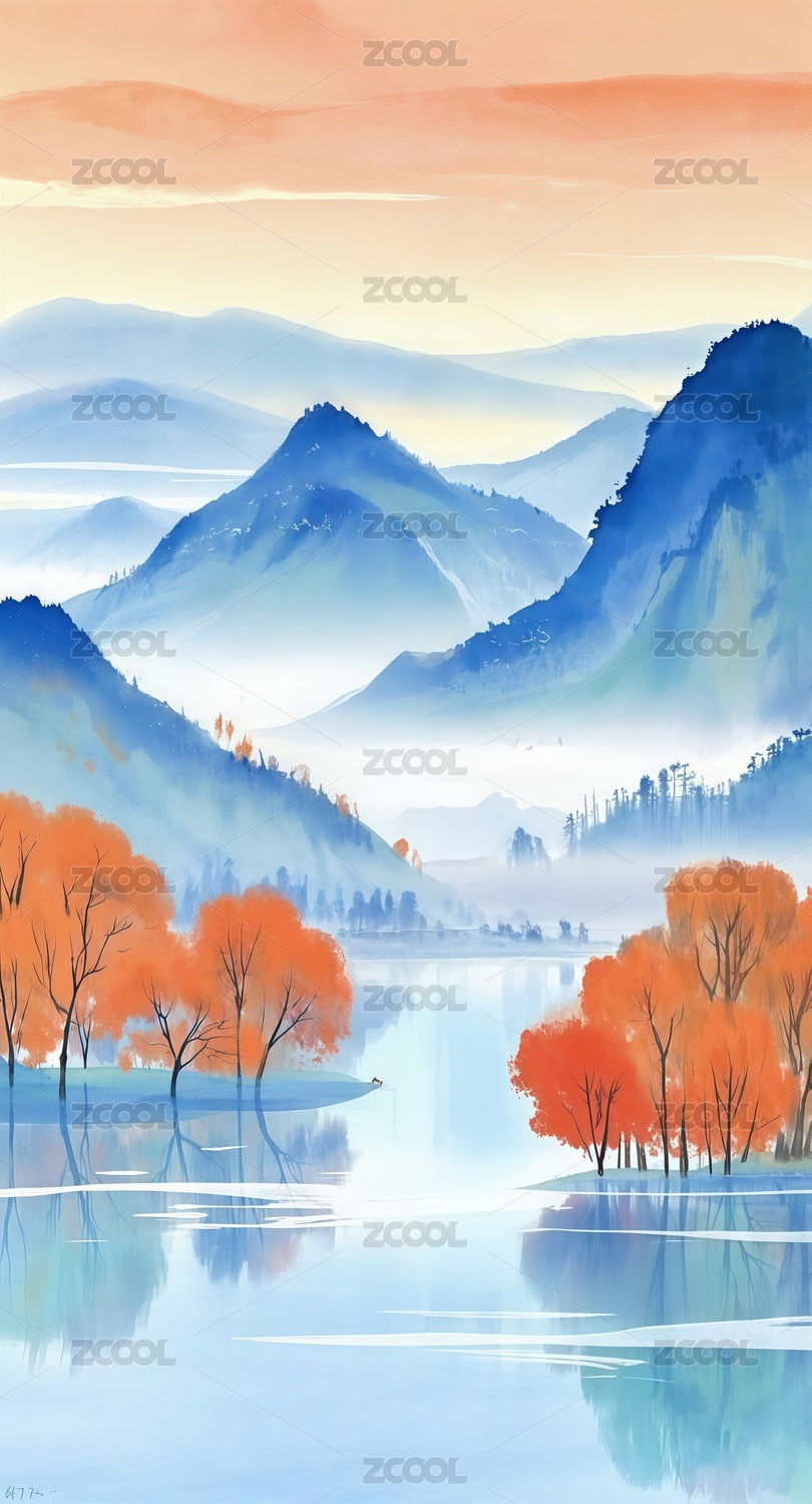 二十四节气寒露霜降节气插画