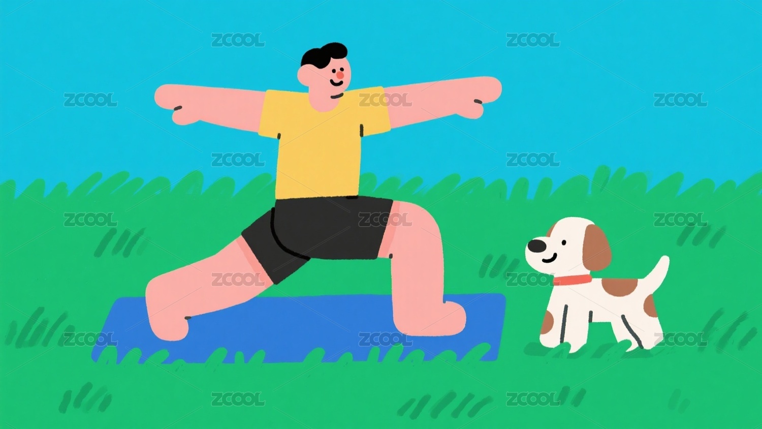运动人物插画