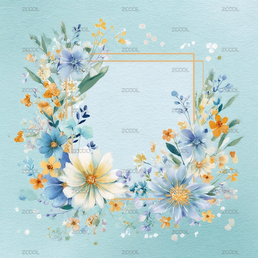 水彩花卉图案插画背景（主预览-10086181） - 未分类 - 站酷设计师站酷素材原创素材 - 站酷ZCOOL