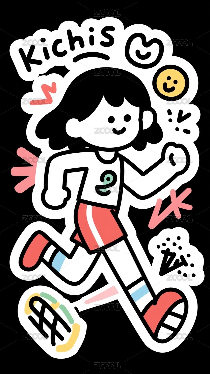 运动人物插画