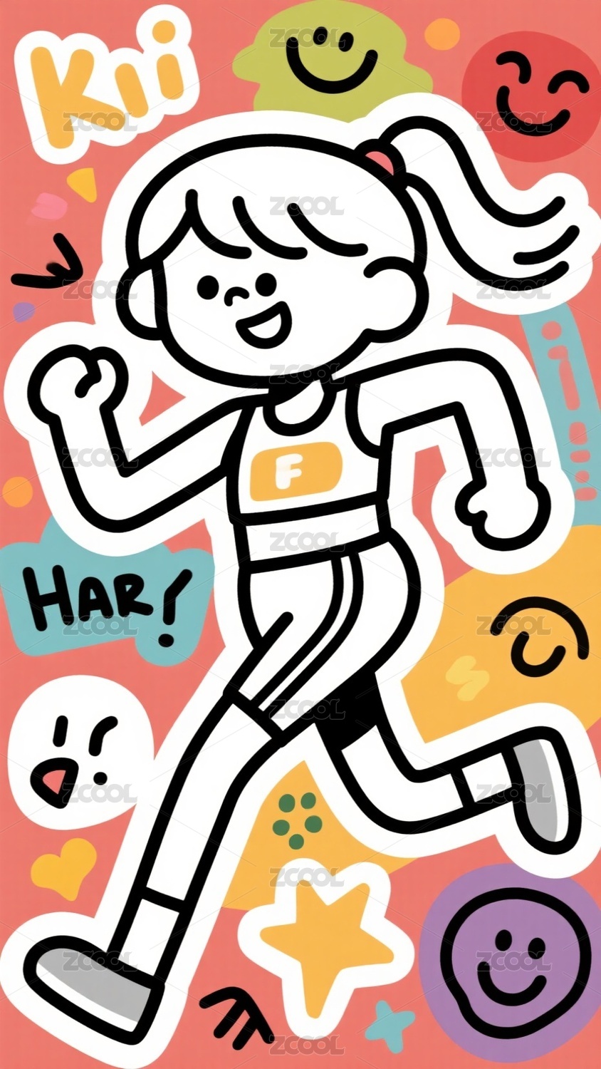 运动人物插画