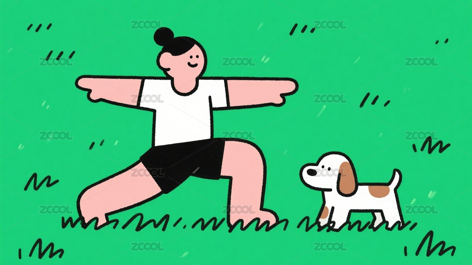 运动人物插画