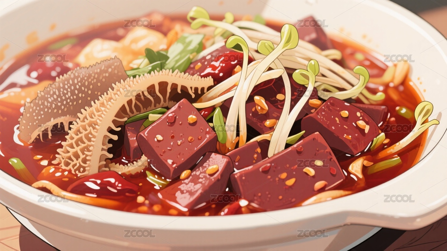 餐饮插画背景素材