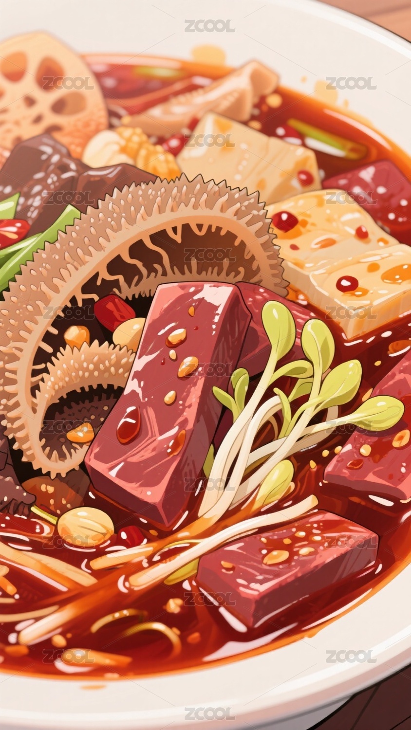 餐饮插画背景素材