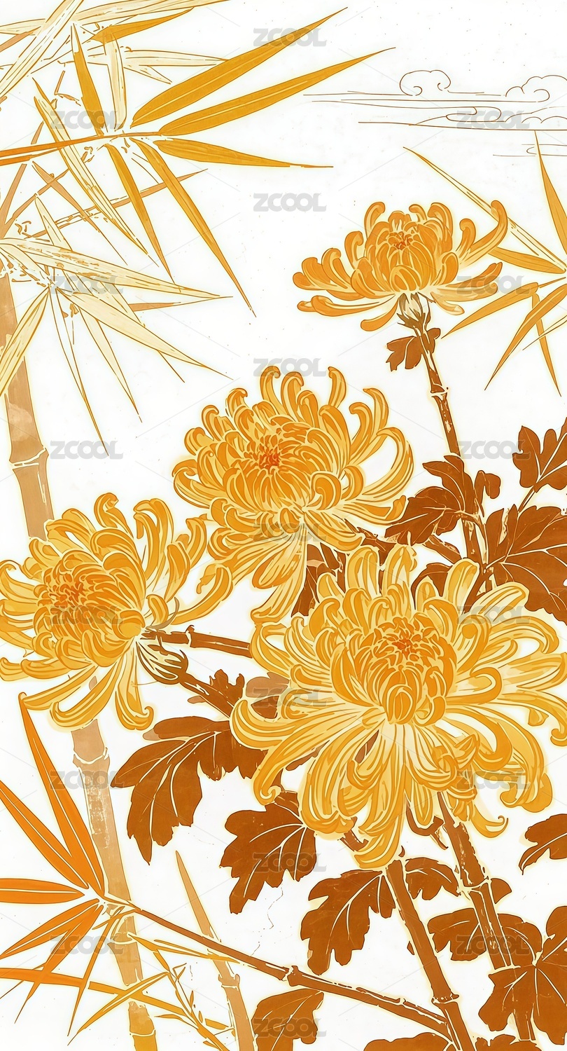二十四节气寒露霜降节气插画