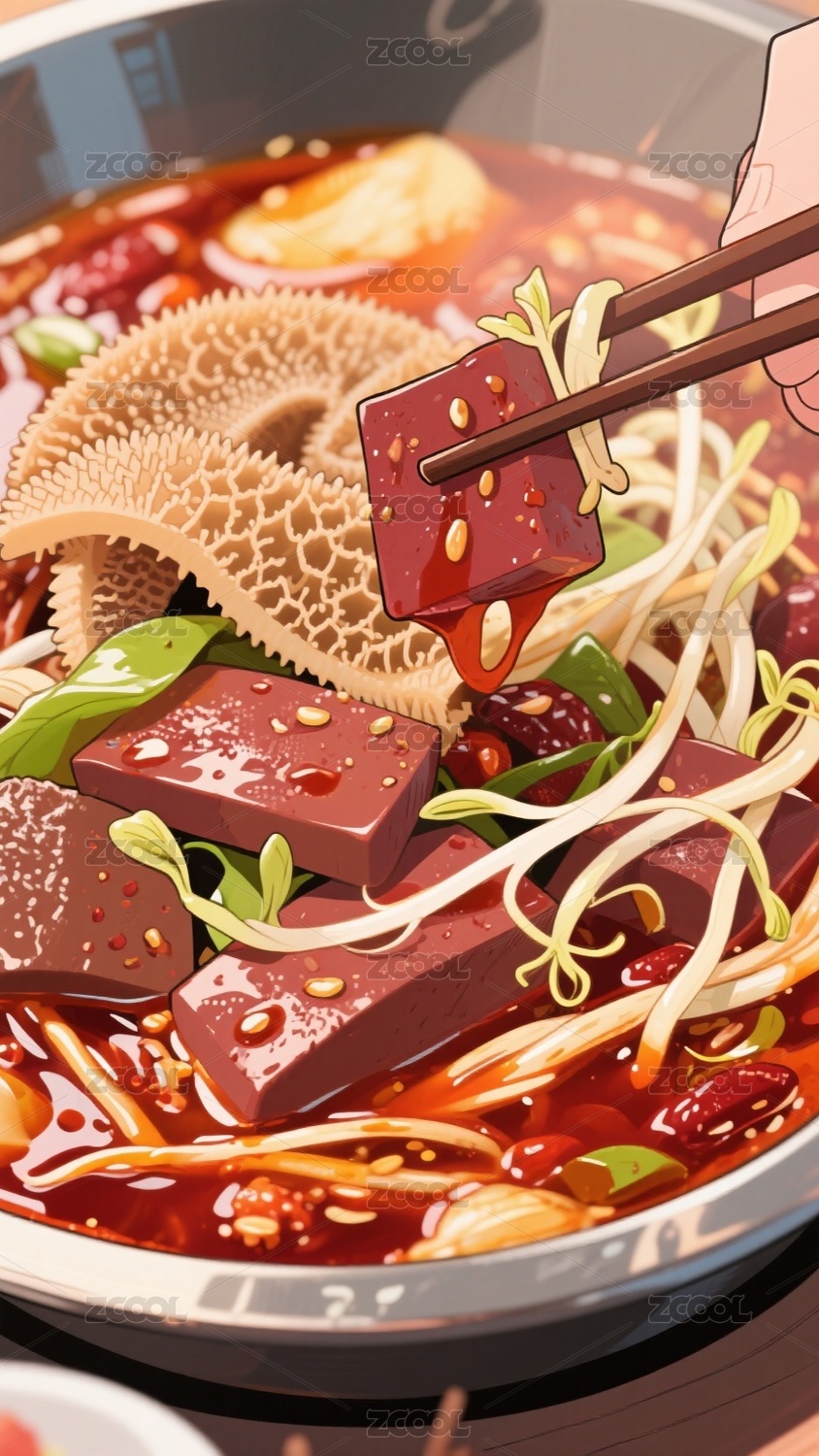 餐饮插画背景素材