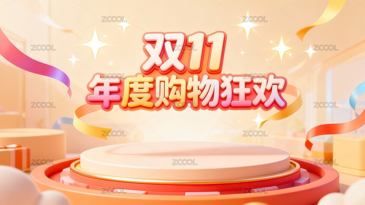 卡通風格雙十一電商展臺插畫（主預覽-11471337） - 未分類 - 站酷設計師站酷素材原創(chuàng)素材 - 站酷ZCOOL