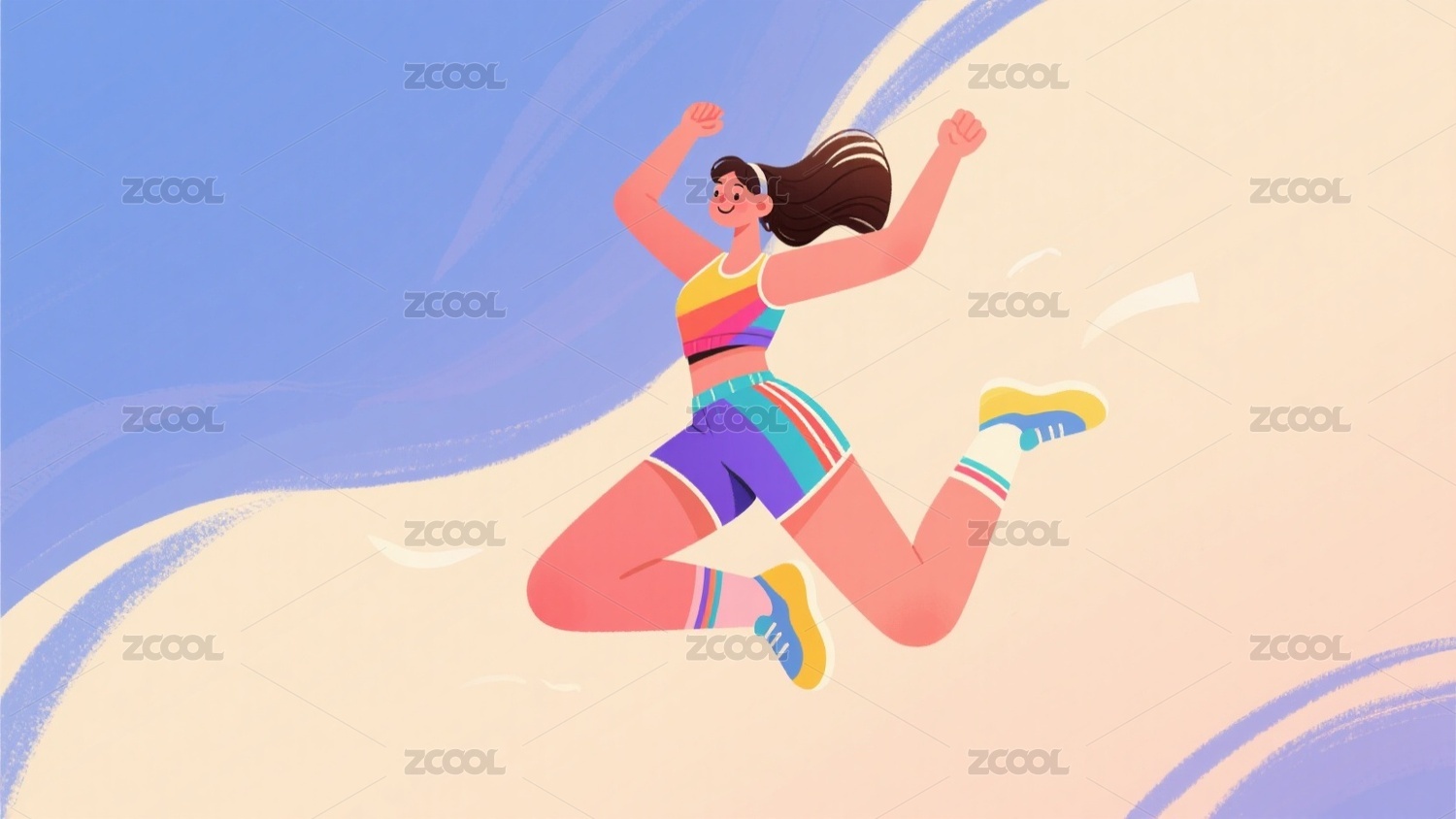 运动人物插画