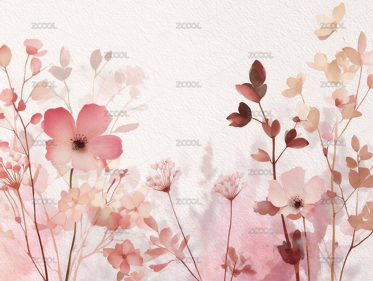 水彩花卉图案插画背景（主预览-10086097） - 未分类 - 站酷设计师站酷素材原创素材 - 站酷ZCOOL