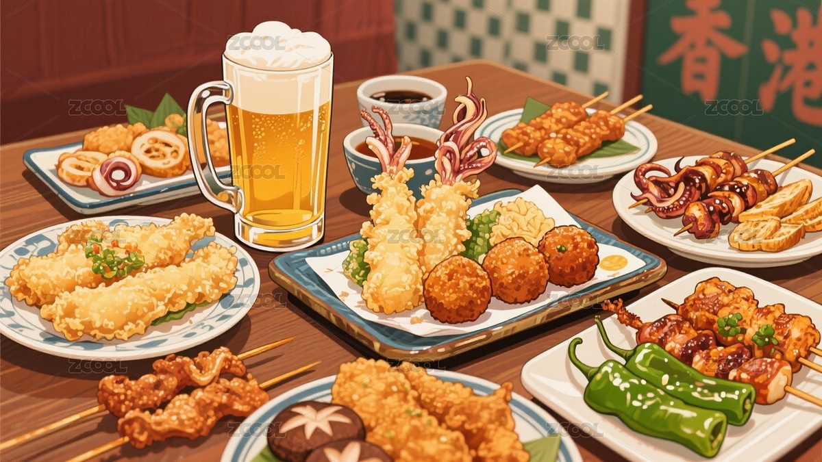 餐饮插画背景素材（主预览-10590338） - 未分类 - 站酷设计师站酷素材原创素材 - 站酷ZCOOL