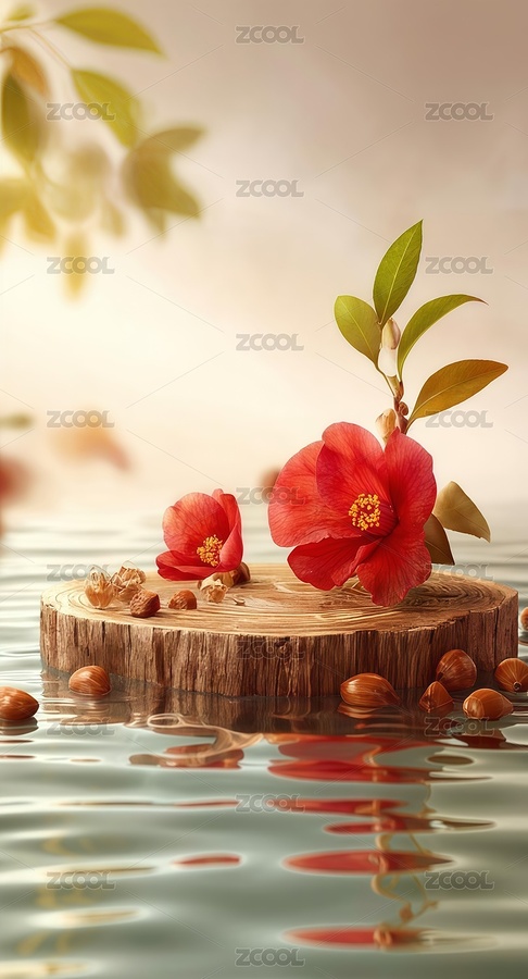 電商產(chǎn)品植物美妝產(chǎn)品展示背景（主預(yù)覽-10225883） - 未分類 - 站酷設(shè)計(jì)師站酷素材原創(chuàng)素材 - 站酷ZCOOL