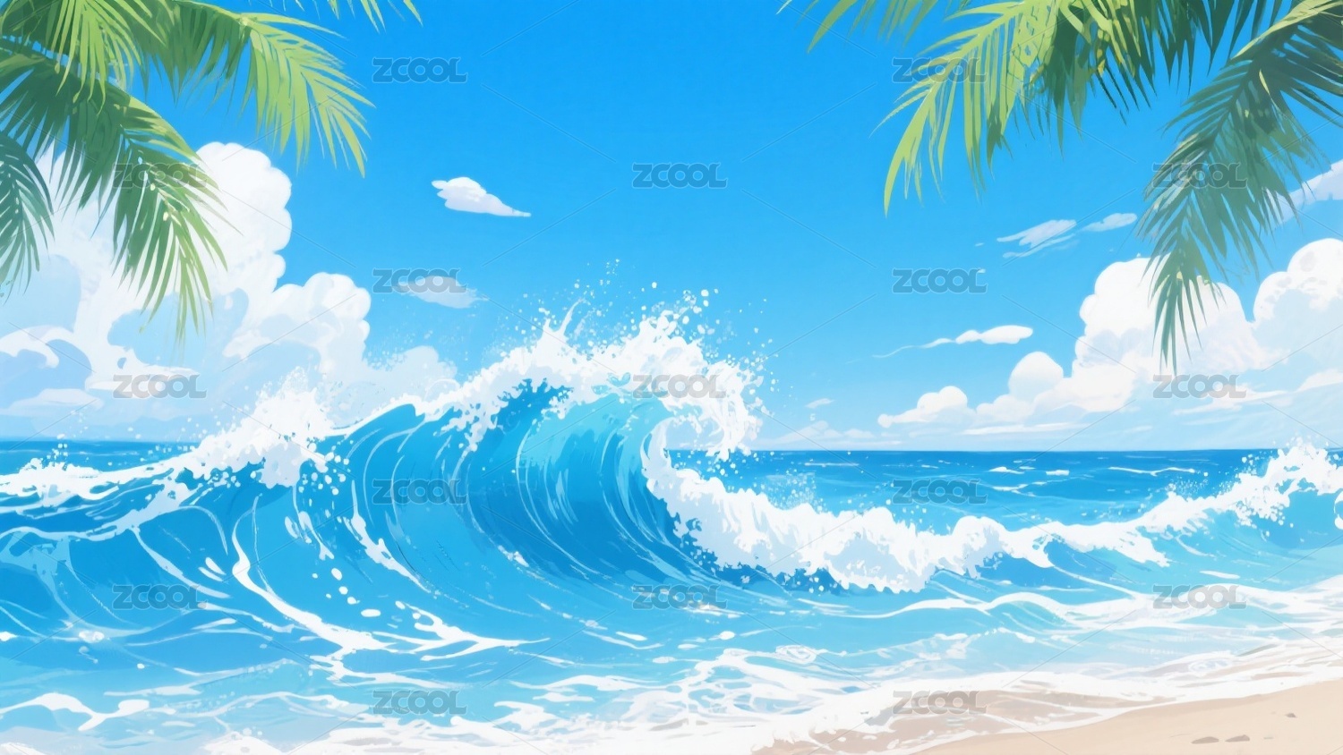 处暑插画素材