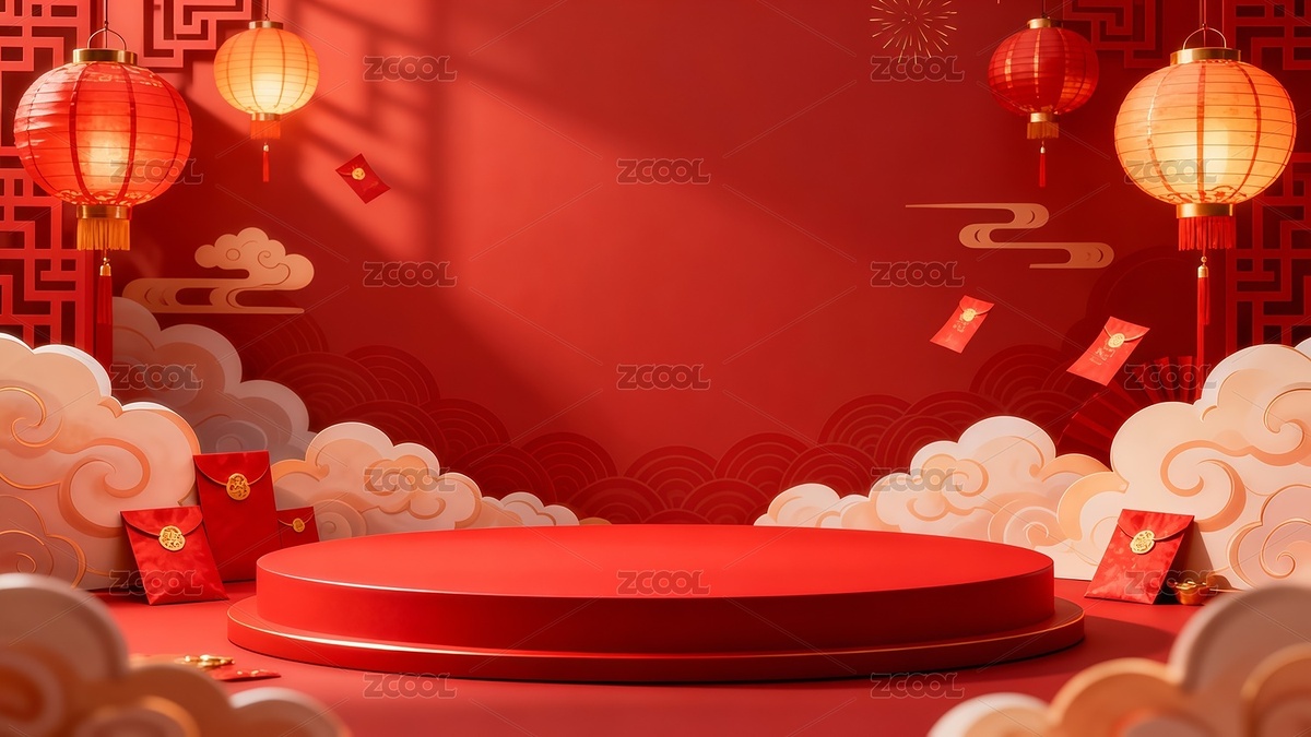中國風(fēng)電商展臺插畫（主預(yù)覽-11471264） - 未分類 - 站酷設(shè)計師站酷素材原創(chuàng)素材 - 站酷ZCOOL