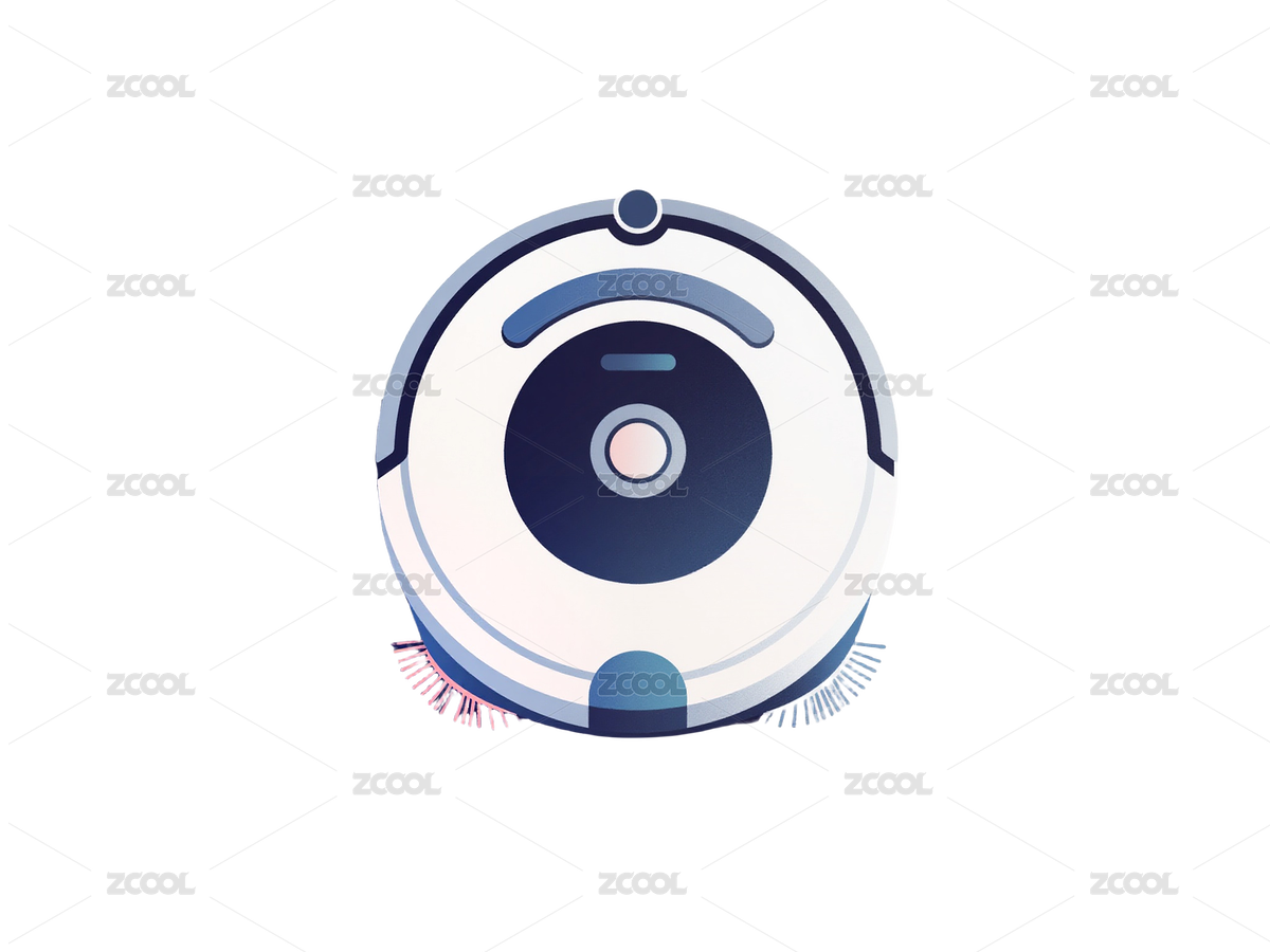 電器數(shù)碼免摳素材-扁平矢量掃地機器人（主預(yù)覽-10411537） - 未分類 - 站酷設(shè)計師站酷素材原創(chuàng)素材 - 站酷ZCOOL
